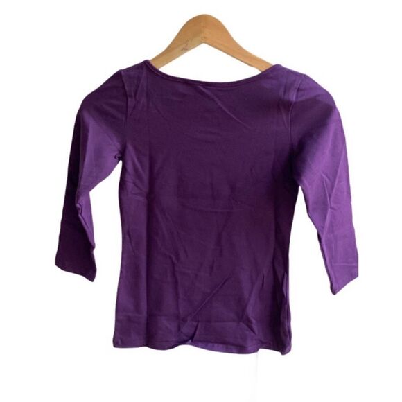 Juniors Frenchi 3/4 Sleeve Tee Purple Cordial - Picture 3 of 7
